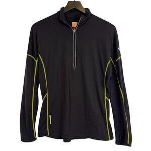 Icebreaker Mens GT200 Chase 1/2 Zip Lightweight Merino Wool Sweater Brown - M